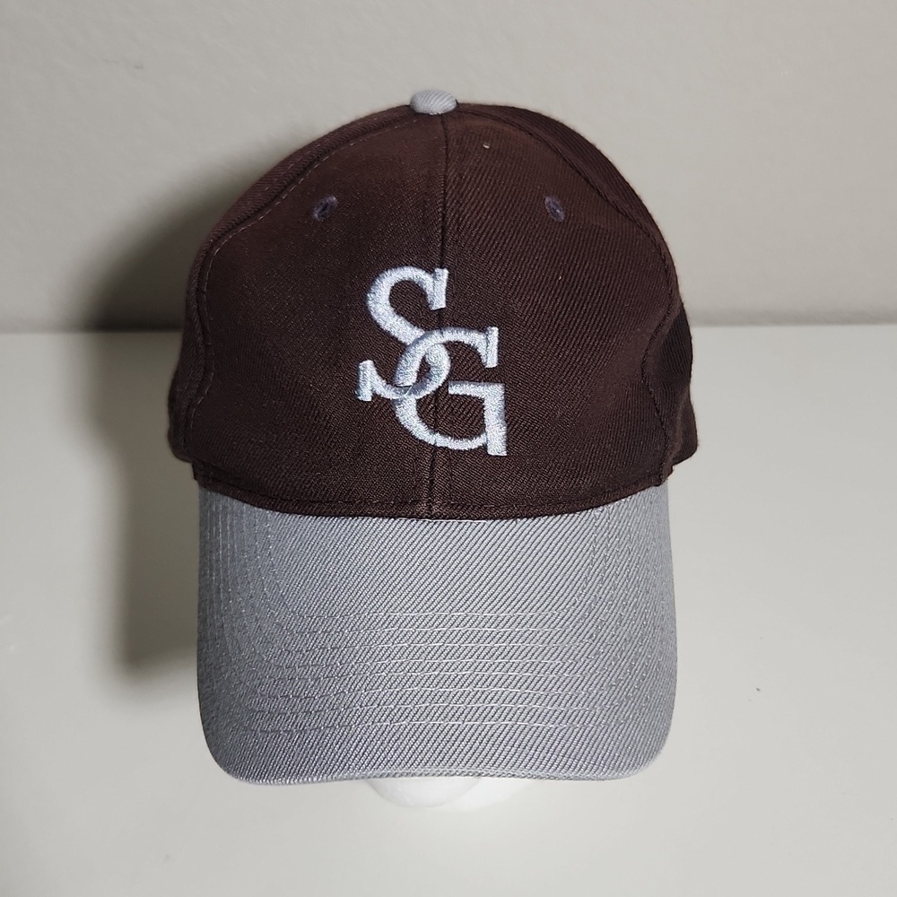 OTTO mens hat wool acrylic SG BROWN GRAY number 25 vintage snapback